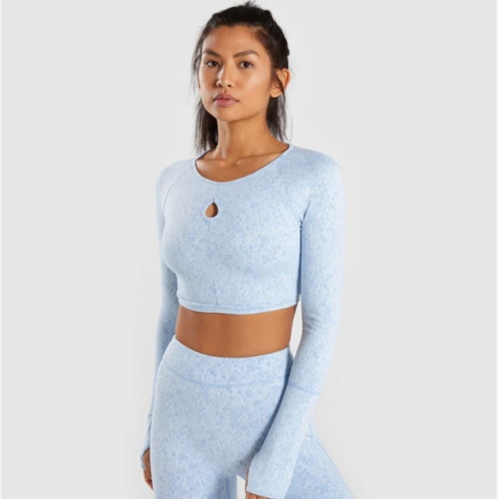 Gymshark 🦈Blue SET: Crop top + leggings